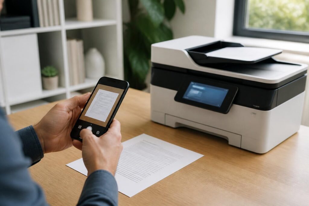 apprenez comment scanner facilement un document à l'aide de votre téléphone ou de votre imprimante pour numériser rapidement vos fichiers importants.