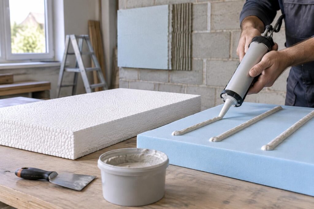 découvrez quelles colles utiliser pour le polystyrène extrudé ou expansé et comment choisir une solution adaptée sans abîmer le matériau.